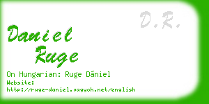 daniel ruge business card